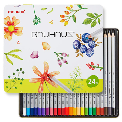 모나미 바우하우스 색연필 24색