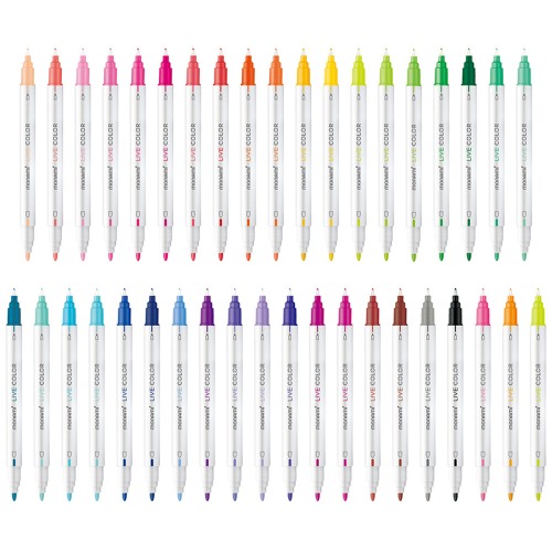 모나미 에버그린 라이브칼라 39색 낱색 형광펜 필기