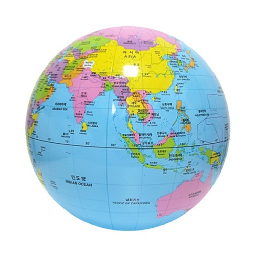 컬러룬 풍선 지구본 40cm 세계사 세계 지도 지리 지구 과학 국가 수도 교구 한글 영어 놀이 교육용 완구