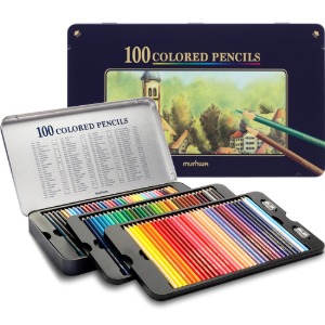 문화연필 넥스프로 색연필 100색 틴케이스 KPI-OMB