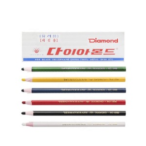 다이아몬드 유리용 색연필 12자루 채점용 봉제용 축지식 색연필 돌돌이 종이말이색연필