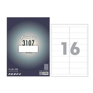 폼텍 LS-3107 주소용라벨 레이저 잉크젯 라벨 라벨지 16칸 100매