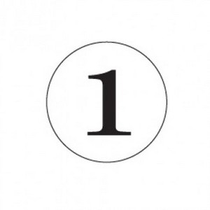 아트사인 아크릴번호판 (백색) 1490 표지판 숫자판 원형 숫자