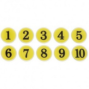 아트사인 에폭시번호판 (노랑) 1100 표지판 숫자판 원형 숫자