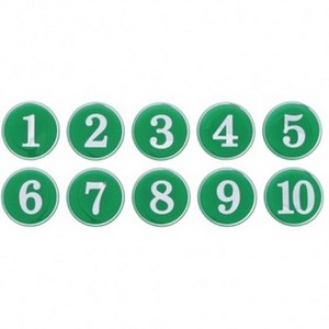 아트사인 에폭시번호판 (초록) 1190 표지판 숫자판 원형 숫자