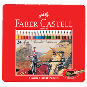 파버카스텔 일반 24색 색연필(틴케이스) 115845